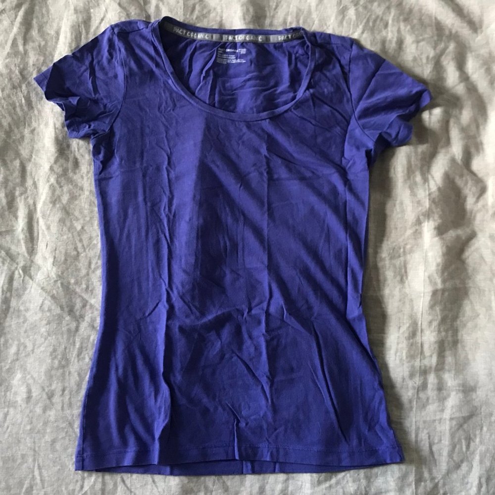 Pact Organic Purple Cotton Tee